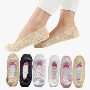 Lace No-Show Socks in Multiple Colors